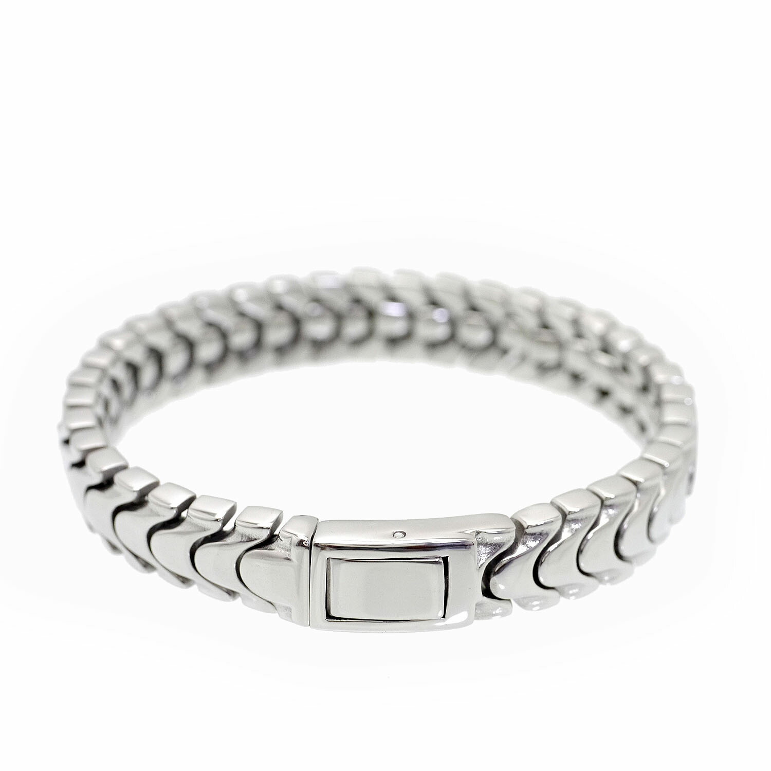 楽天市場】ステンレス 蛇腹 ブレスレット メンズ sa ハード [銀色 幅