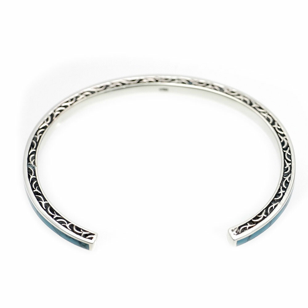 楽天市場】シルバー925 ターコイズ 細目 バングル メンズ se