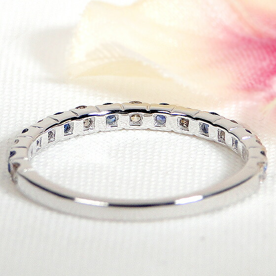 楽天市場】Pt950 サファイア ダイヤモンド エタニティ リング【送料