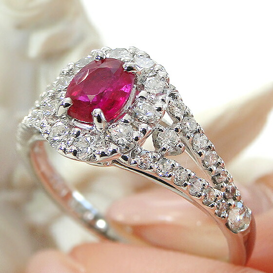 楽天市場】Pt950 ルビー ダイヤモンド リング【送料無料】【刻印無料