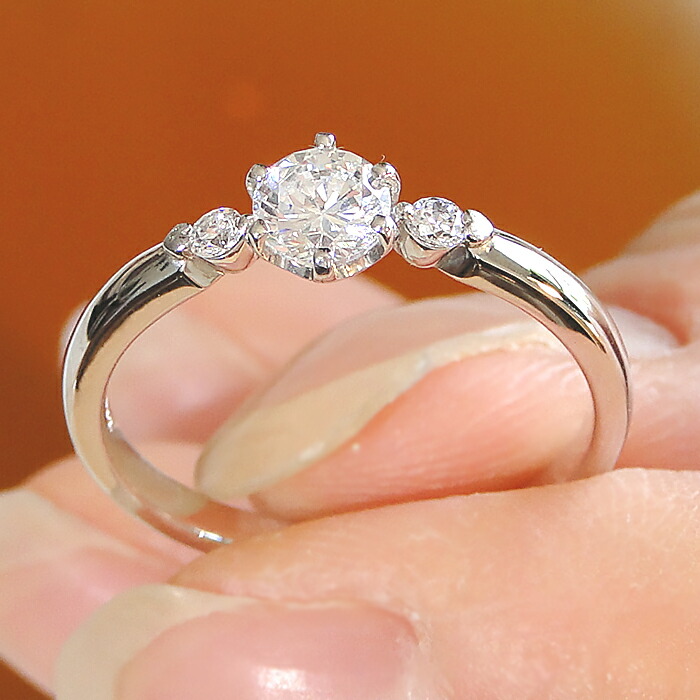 楽天市場】pt900 一粒 ダイヤモンドリング【0.38ct】/【送料無料】【代