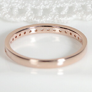 楽天市場】K18PG ダイヤモンド ハーフ エタニティリング【0.15ct