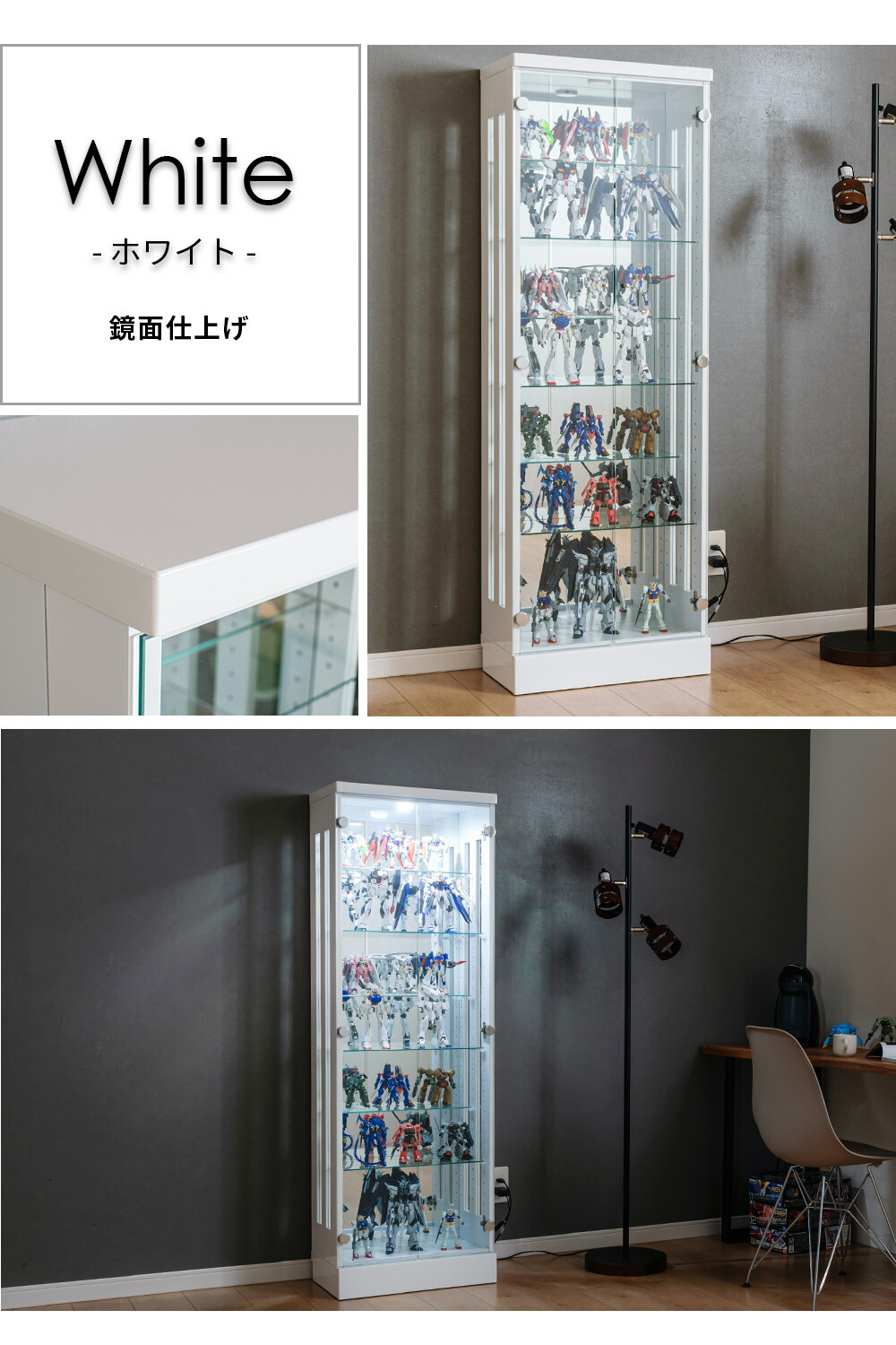 楽天市場】ハイタイプ フィギュアケース コレクションボード ガラス