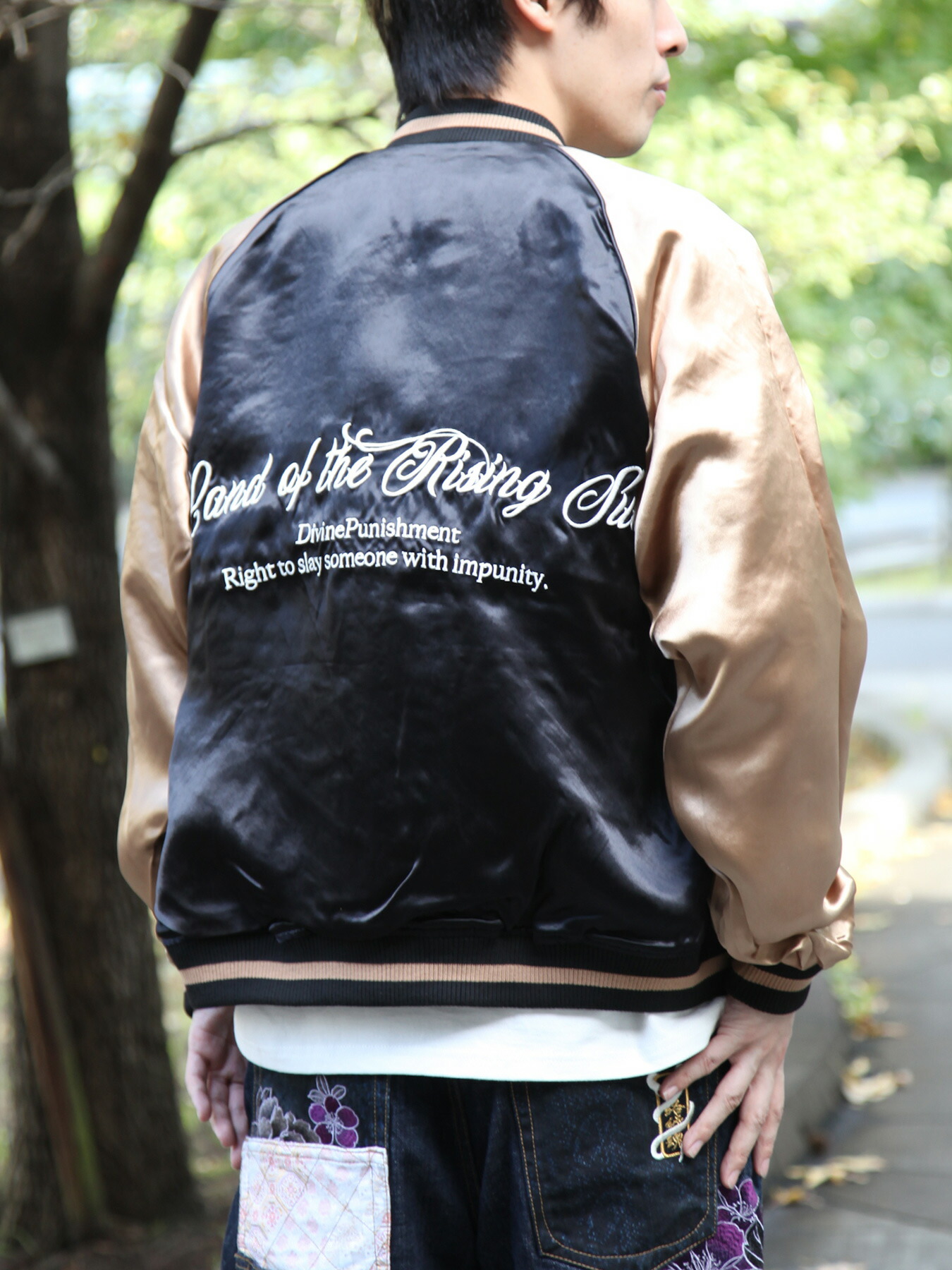 楽天市場】【抜刀娘】“葵：天女”総刺繍リバーシブルスカジャン ｜ 和柄