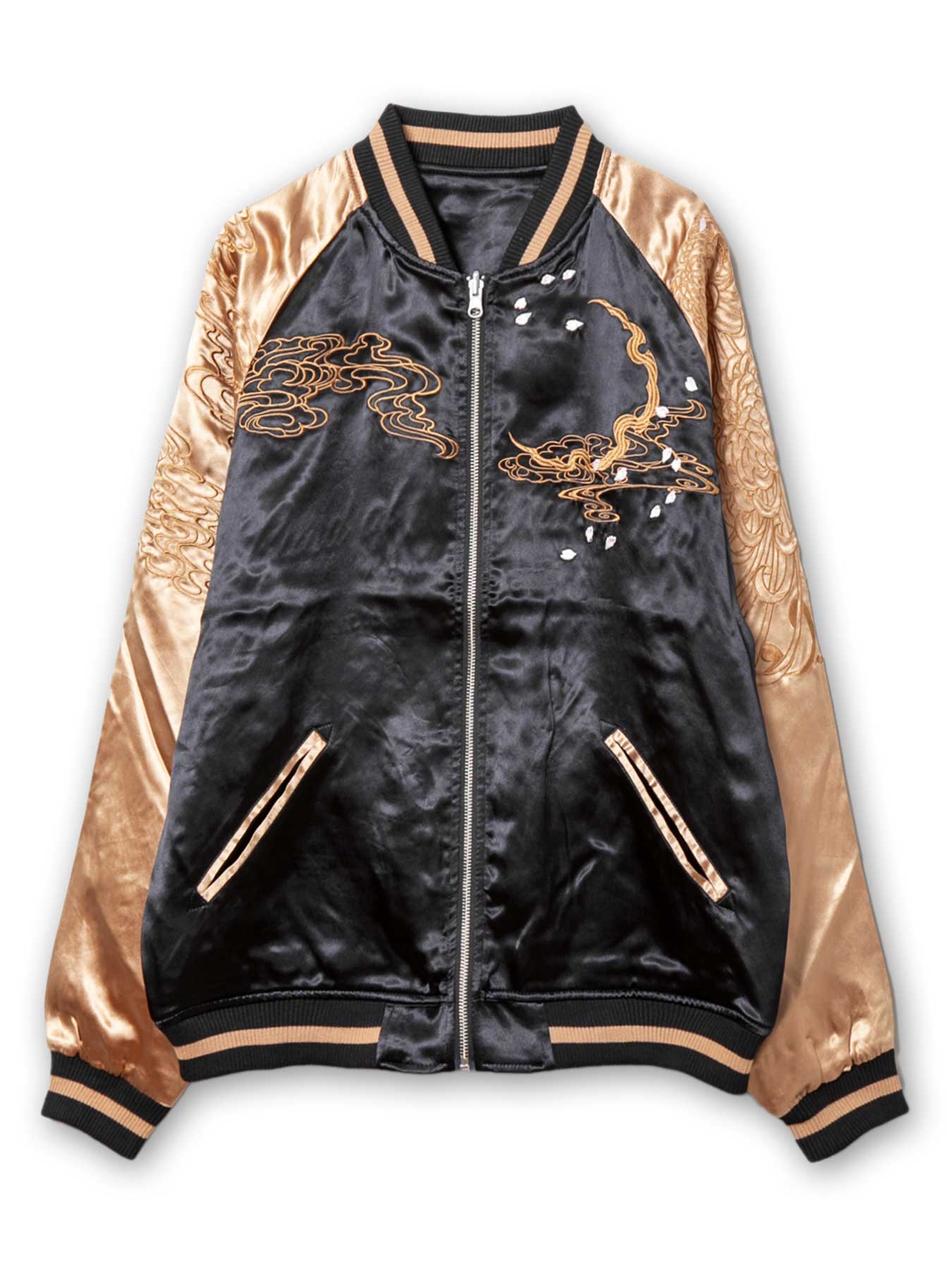 楽天市場】【抜刀娘】“葵：天女”総刺繍リバーシブルスカジャン ｜ 和柄