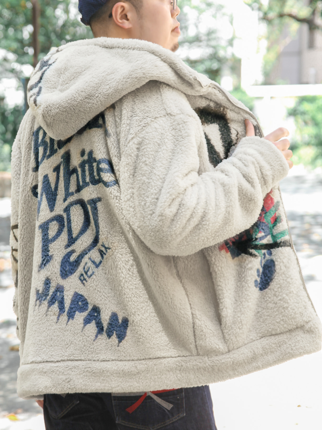 楽天市場】【PANDIESTA JAPAN】“B/W-PDJ RELAX” 刺繍入り 切替 ボア