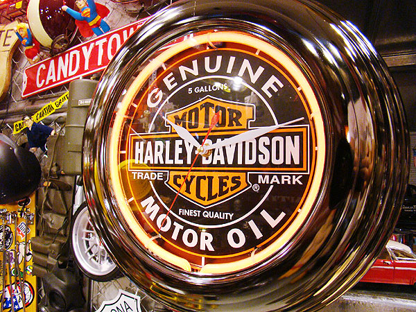 楽天市場】ハーレーダビッドソン オイル缶 ネオンクロック アメリカン