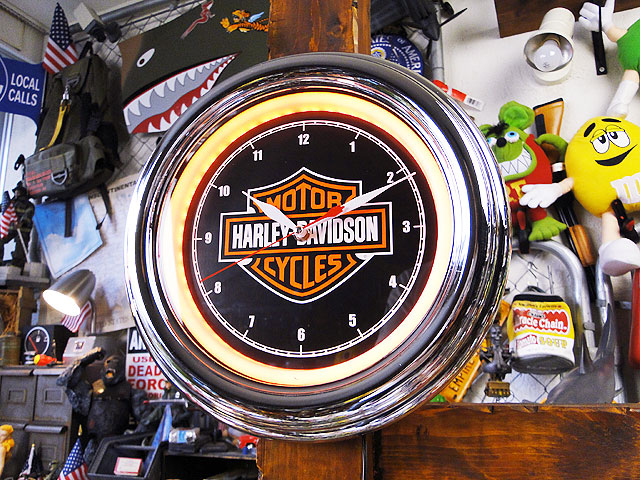 楽天市場】ハーレーダビッドソン LEDネオンクロック （バー＆シールド