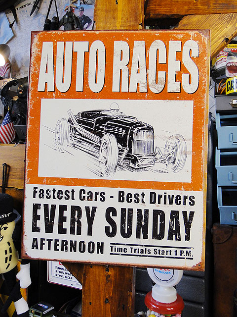 楽天市場】ヴィンテージオートレース ブリキ看板 アメリカン雑貨