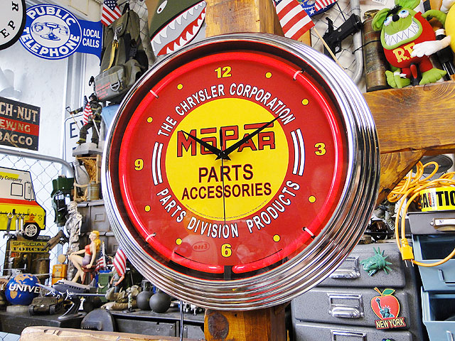 楽天市場】ガレージネオンクロック （モパー/パーツ） アメリカン雑貨