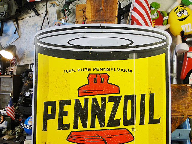 楽天市場】ペンズオイル オイル缶型エンボスティンサイン 看板