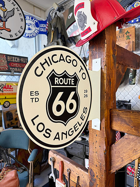 楽天市場】ルート66 サイド看板 両面プリント フランジメタルサイン