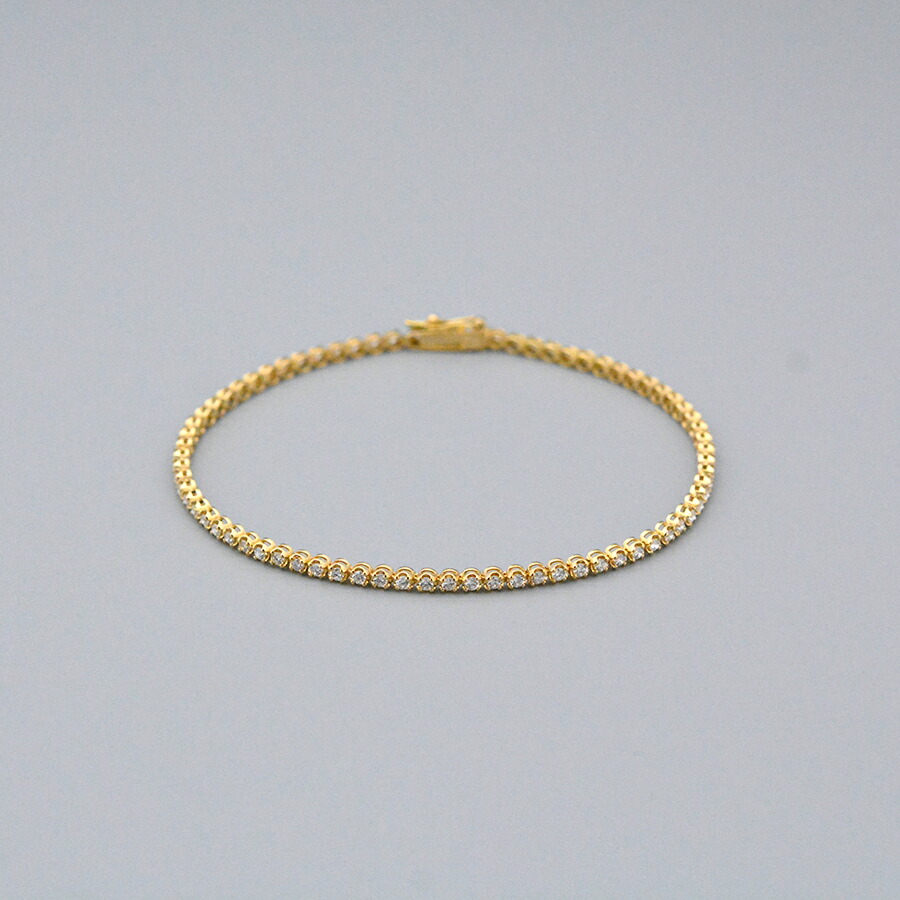 楽天市場】テニスブレスレットフルエタニティーダイヤモンド1.00