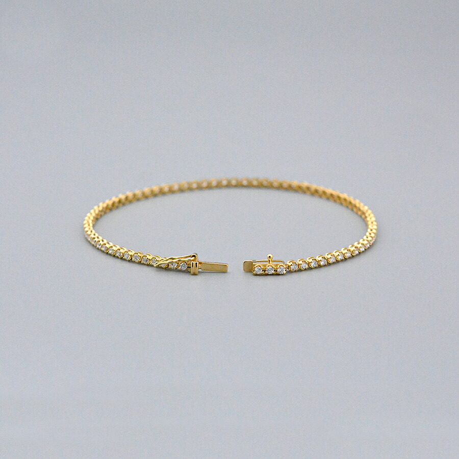 楽天市場】テニスブレスレットフルエタニティーダイヤモンド1.00