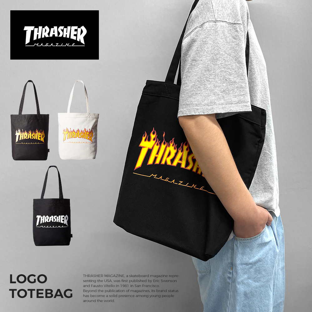 楽天市場】トートバッグ 布 キャンバス THRASHER スラッシャー