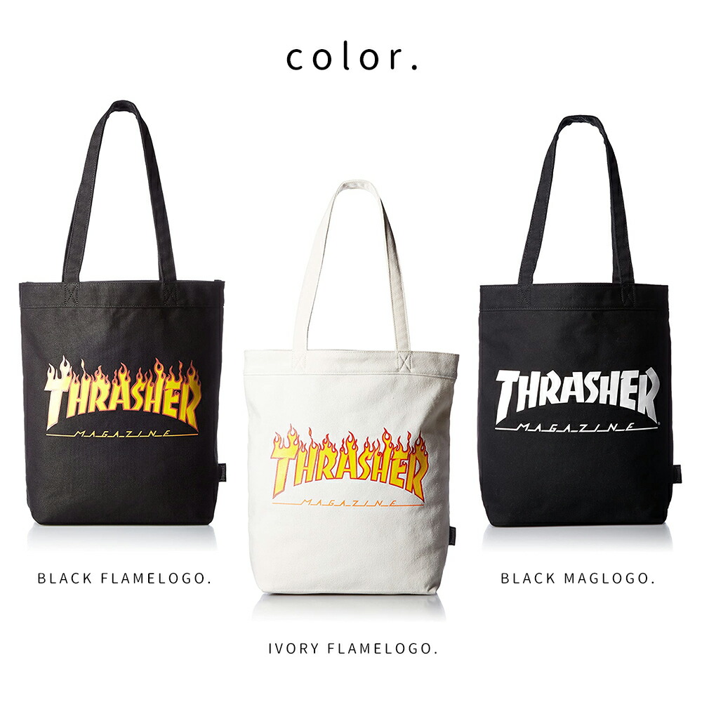 楽天市場】トートバッグ 布 キャンバス THRASHER スラッシャー