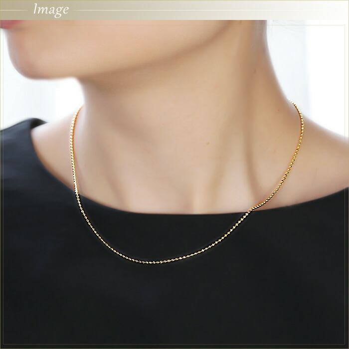 楽天市場】K18 カットボールネックレス チェーン(18k、18金製)(40cm 幅