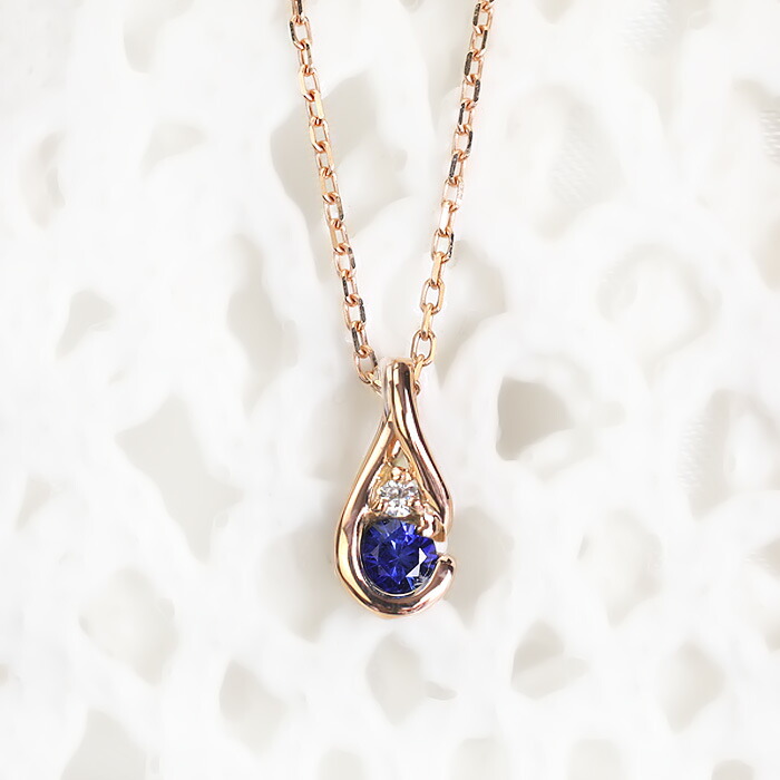 楽天市場】K18PGサファイアペンダントトップ【Luna】(K18ピンク