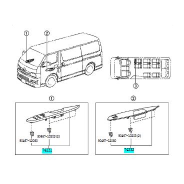 楽天市場】TOYOTA（トヨタ）純正部品 200系ハイエース 1~7型 フロント