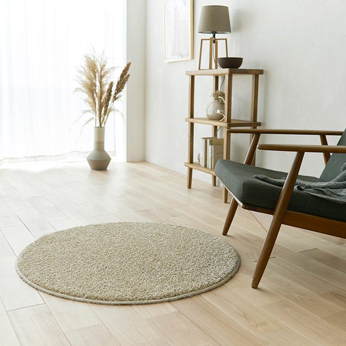 楽天市場】ラグ ルネ 円形 90×90 cm 日本製 スミノエ製 防炎 消臭 滑り