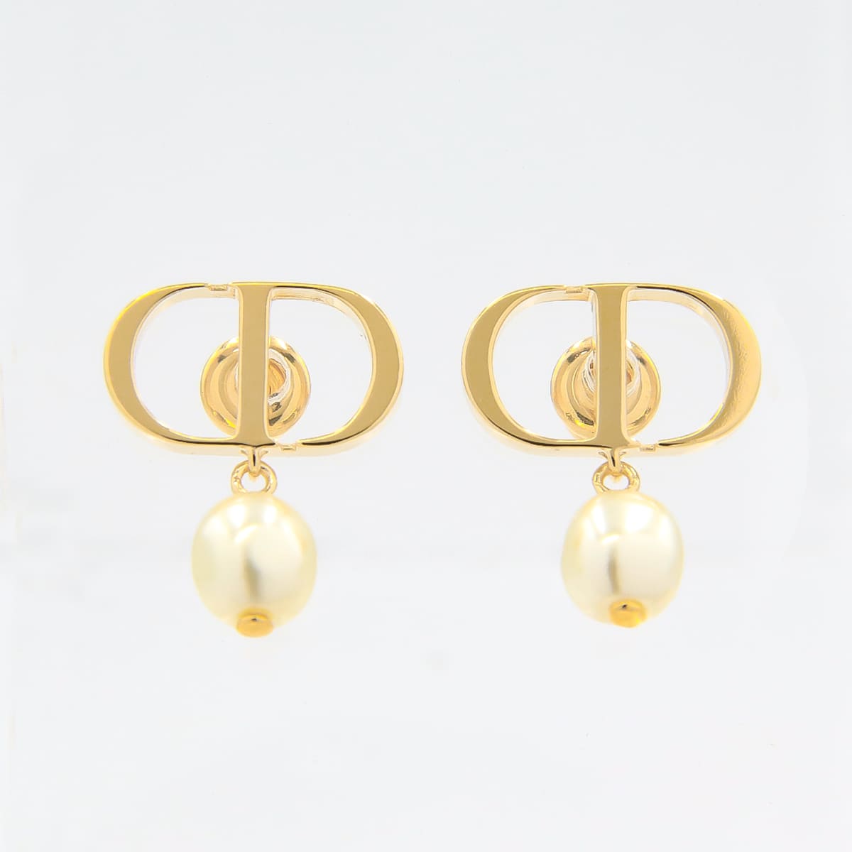 美品】希少 Dior ディオール ピアス ゴールド ロゴ 箱セット