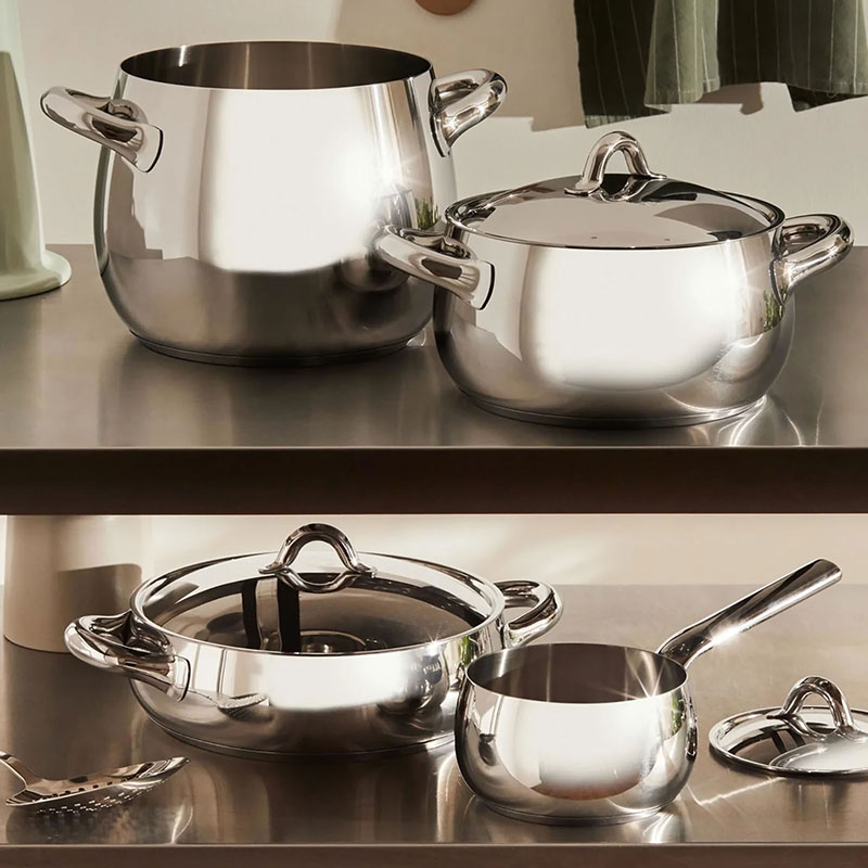 ALESSI アレッシィ mami 浅型 両手鍋 24cm 蓋付き 楽天市場