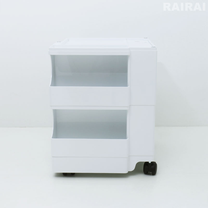 楽天市場】ボビーワゴン 2段 3トレイ ホワイト ブラック ビーライン B