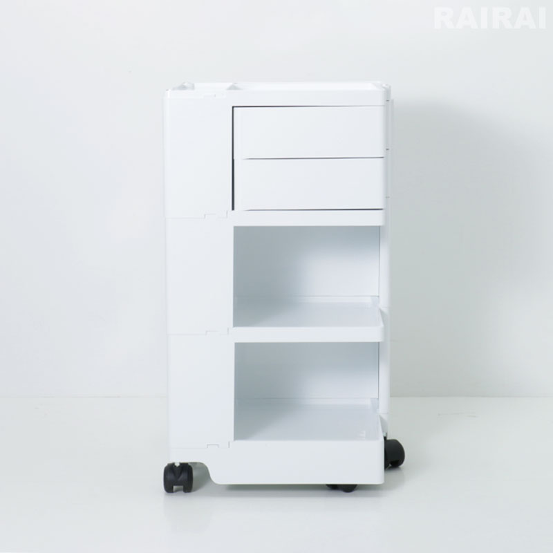 楽天市場】ボビーワゴン 3段 2トレイ ホワイト ブラック ビーライン B