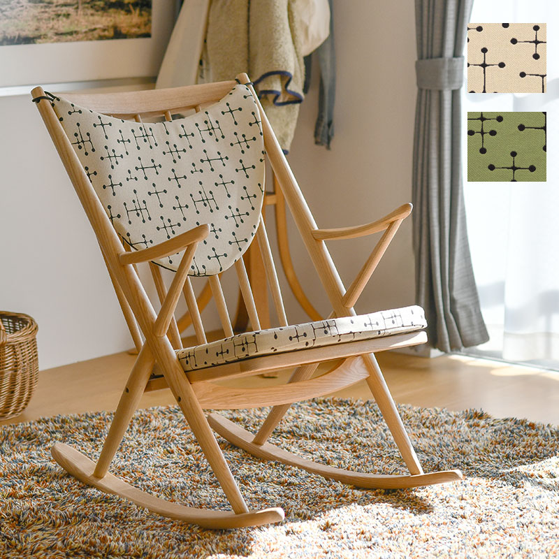 楽天市場】グリーンホルト フランクス ロッキング チェア ドット 完成