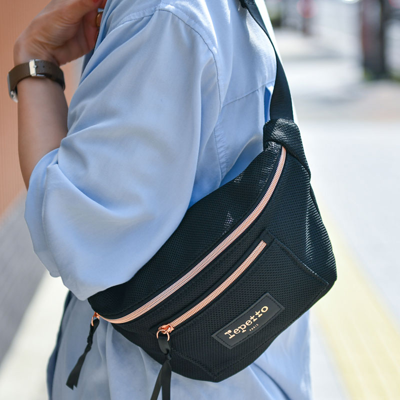 楽天市場】レペット ボディバッグ エシャッペ ブラック 黒 repetto