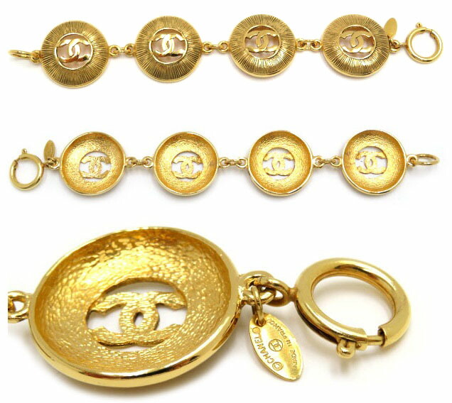 楽天市場】CHANEL ヴィンテージ ブレスレット ゴールド 美品