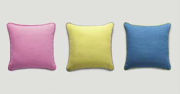 楽天市場】パイピングクッションカバー【40×40cm】 イエロー×グレー