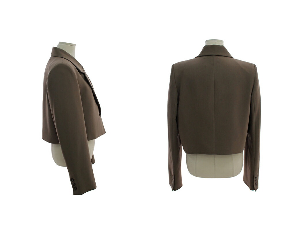 楽天市場】ワンボタンクロップドジャケット・p645055 レディース 【jk