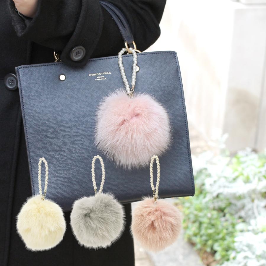 楽天市場】バッグチャーム ファーチャーム ポンポン フォックスファー