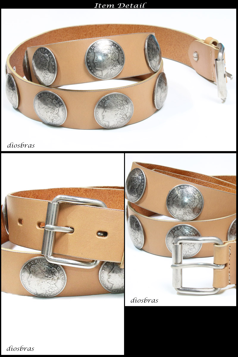 楽天市場】ベルト メンズ 本革 コンチョ バックル イーグルコイン