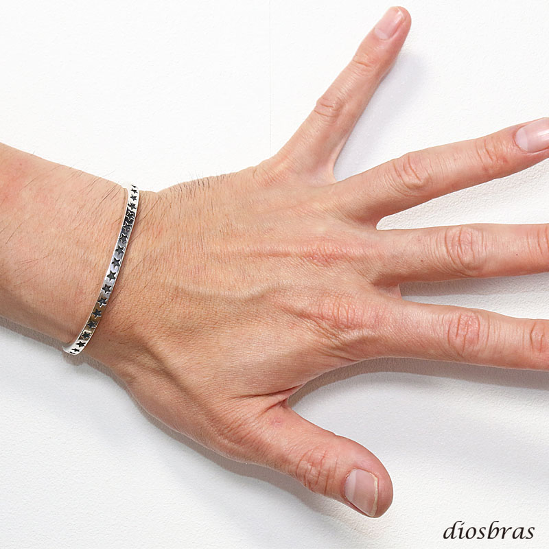 楽天市場】シルバーバングル 星 スター 矢じり 矢 アロー デザイン