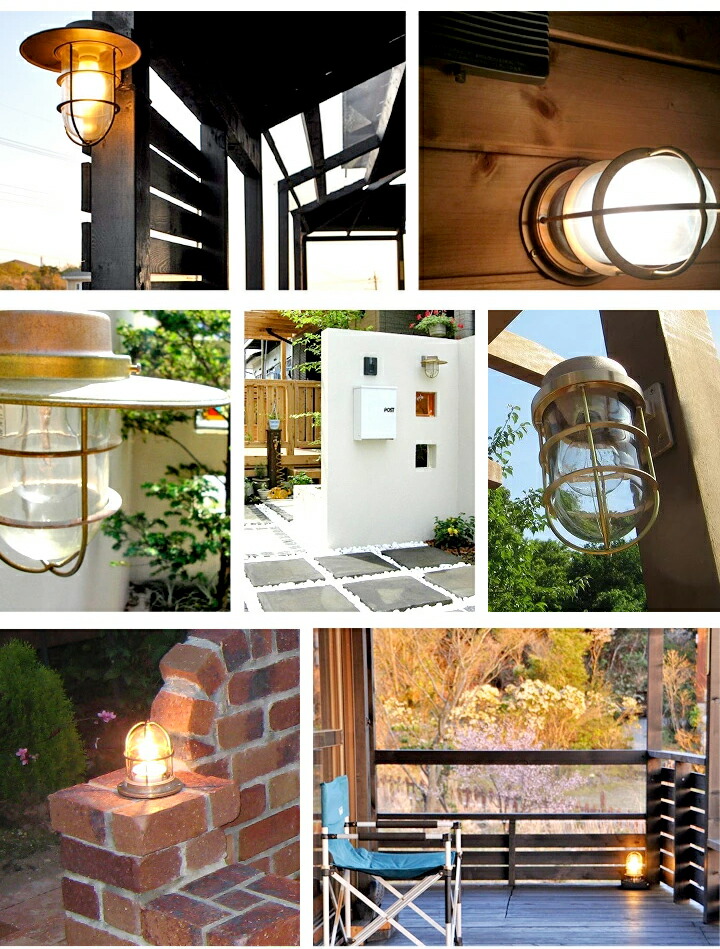 中古 松本船舶 マリンランプ 2号フランジ(ゴールド) 真鍮 LED電球付き