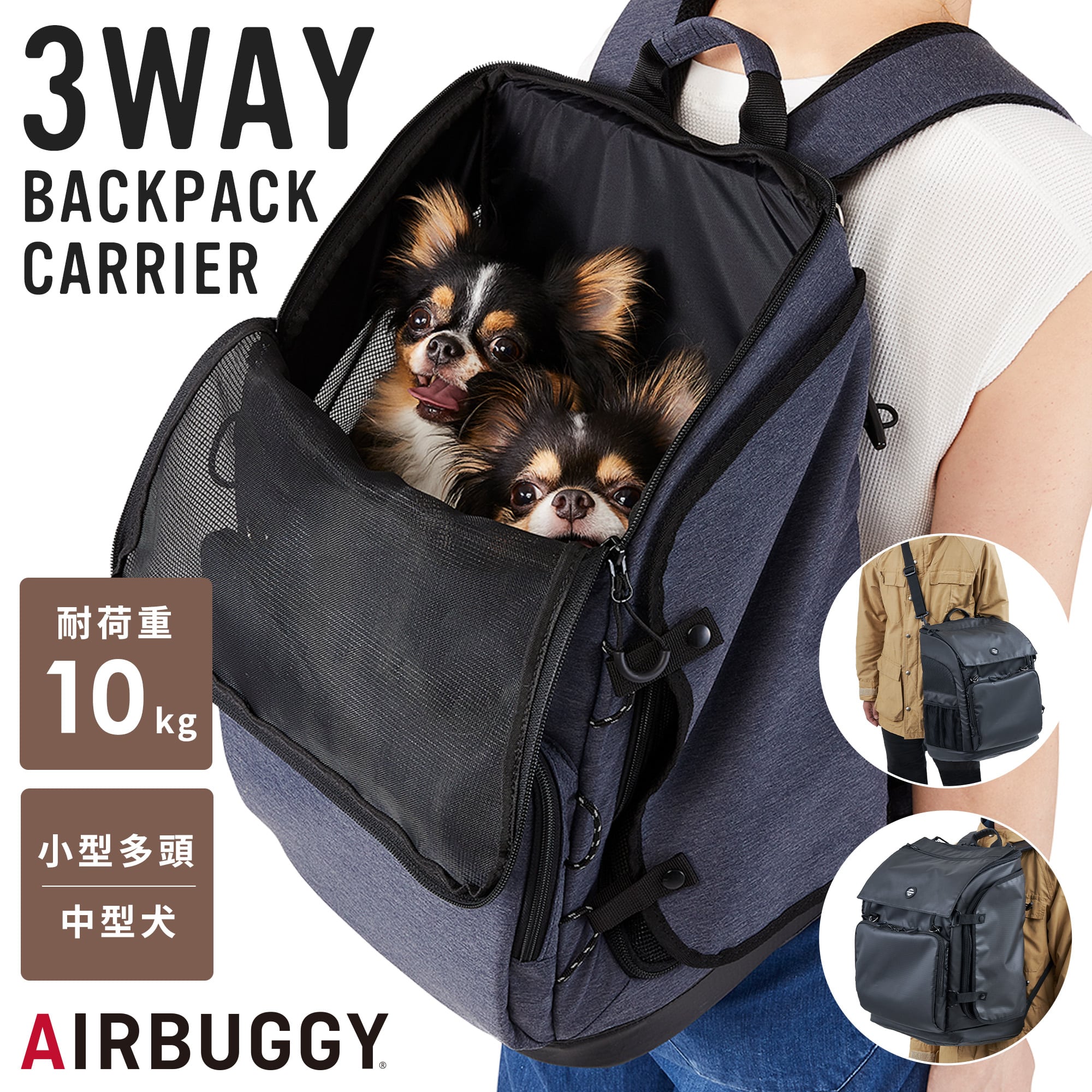 楽天市場】[4日20時からP5倍]【公式】エアバギー 3ウェイバックパック