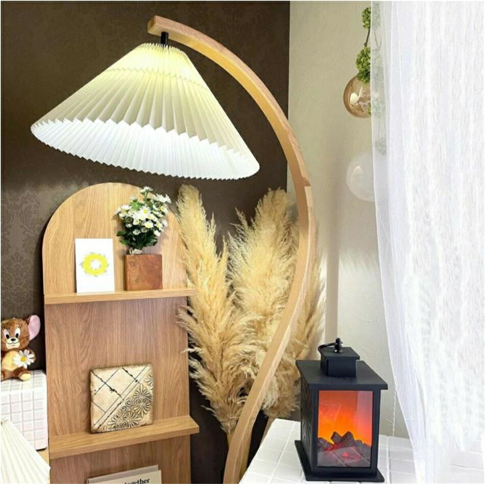 楽天市場】フロアライト スタンドライト アーチ状 プリーツシェード