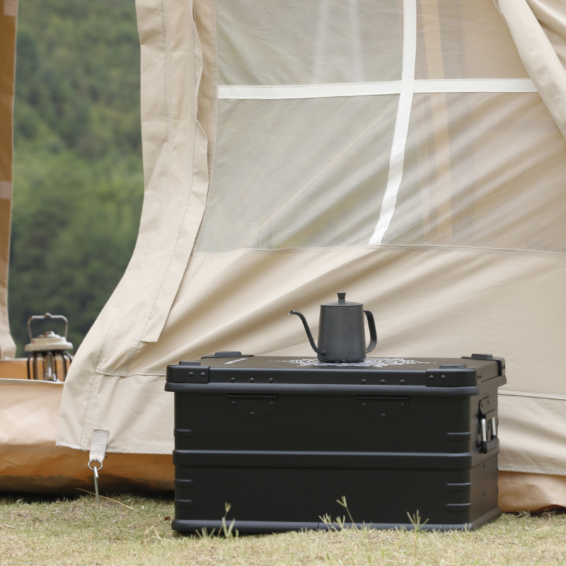 楽天市場】☆マットブラック☆スタッキング アルミ コンテナボックス