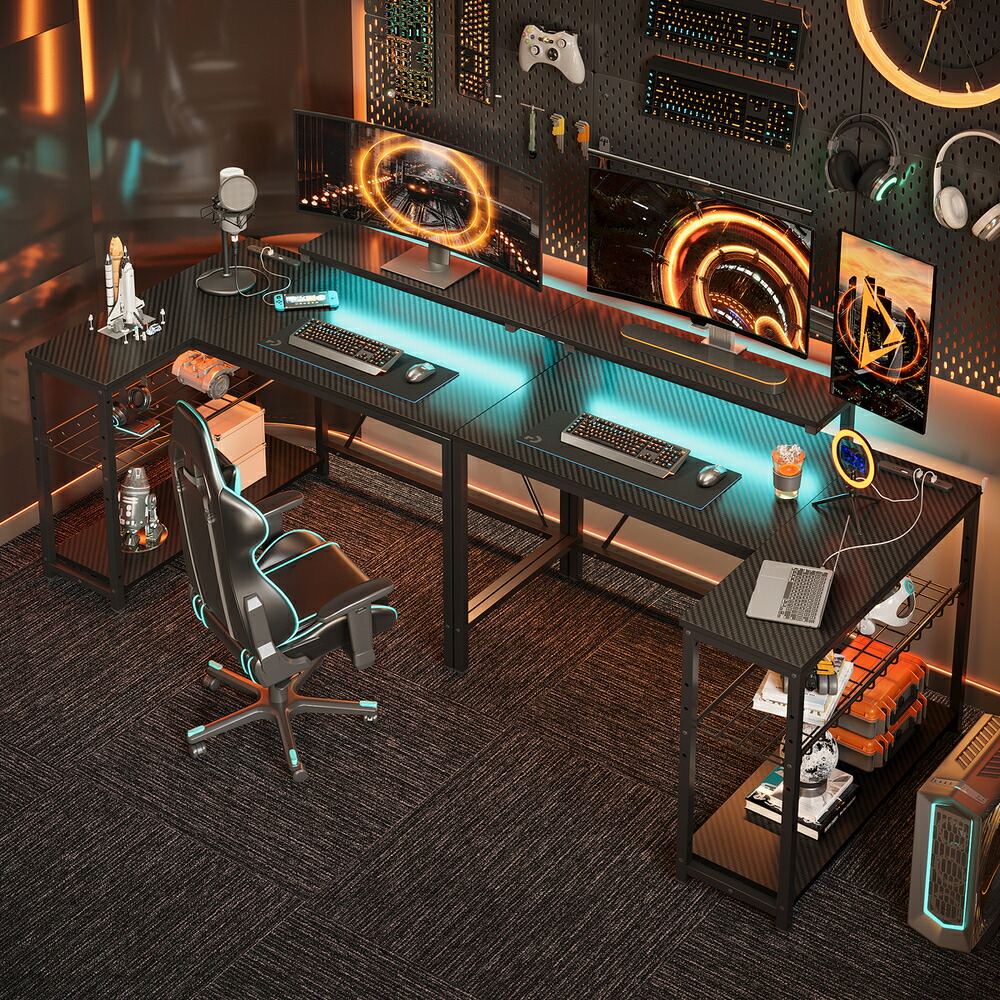 楽天市場】＼翌日発送！／Bestier デスク パソコンデスク コンセント