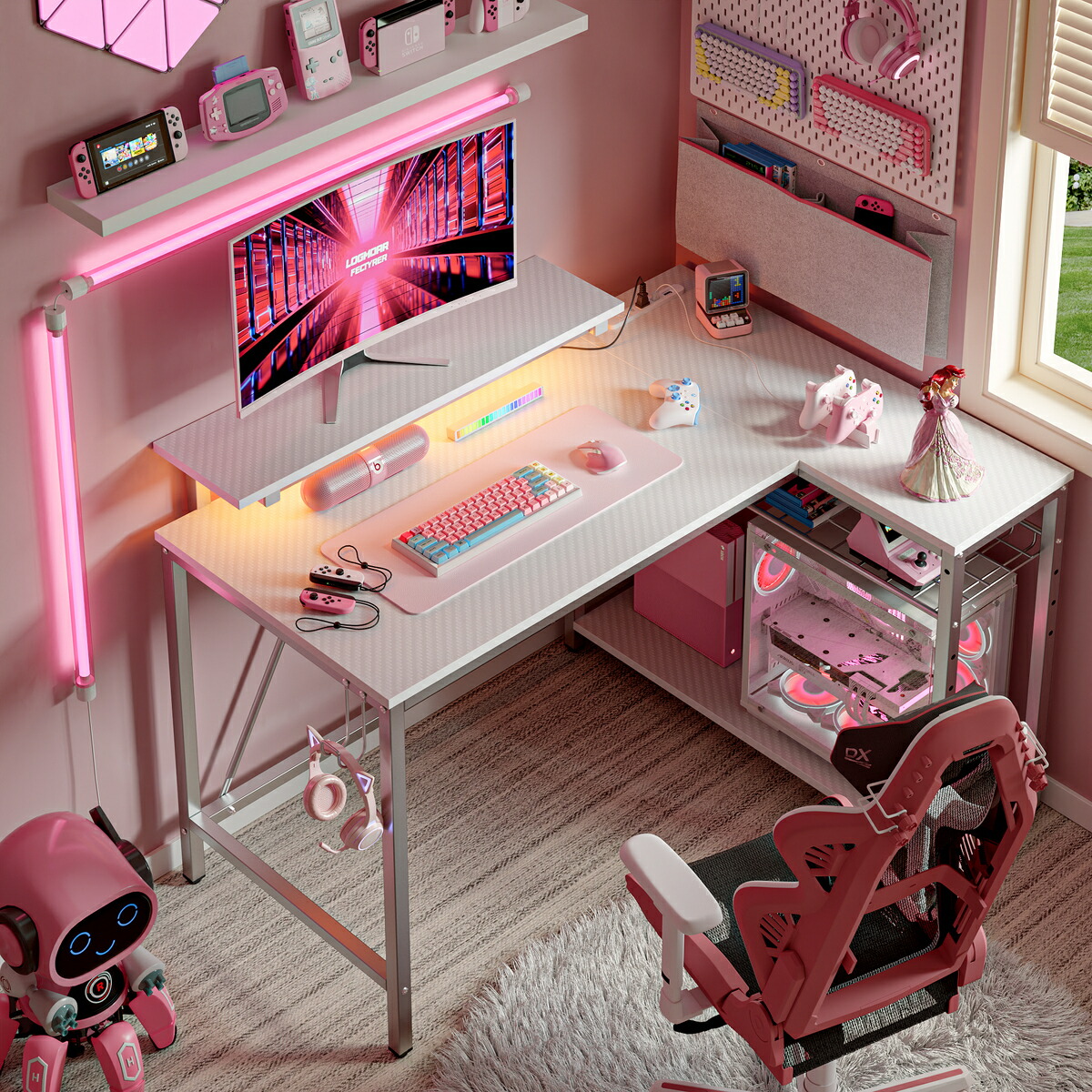 楽天市場】＼翌日発送／Bestier デスク コンセント2口付き パソコン