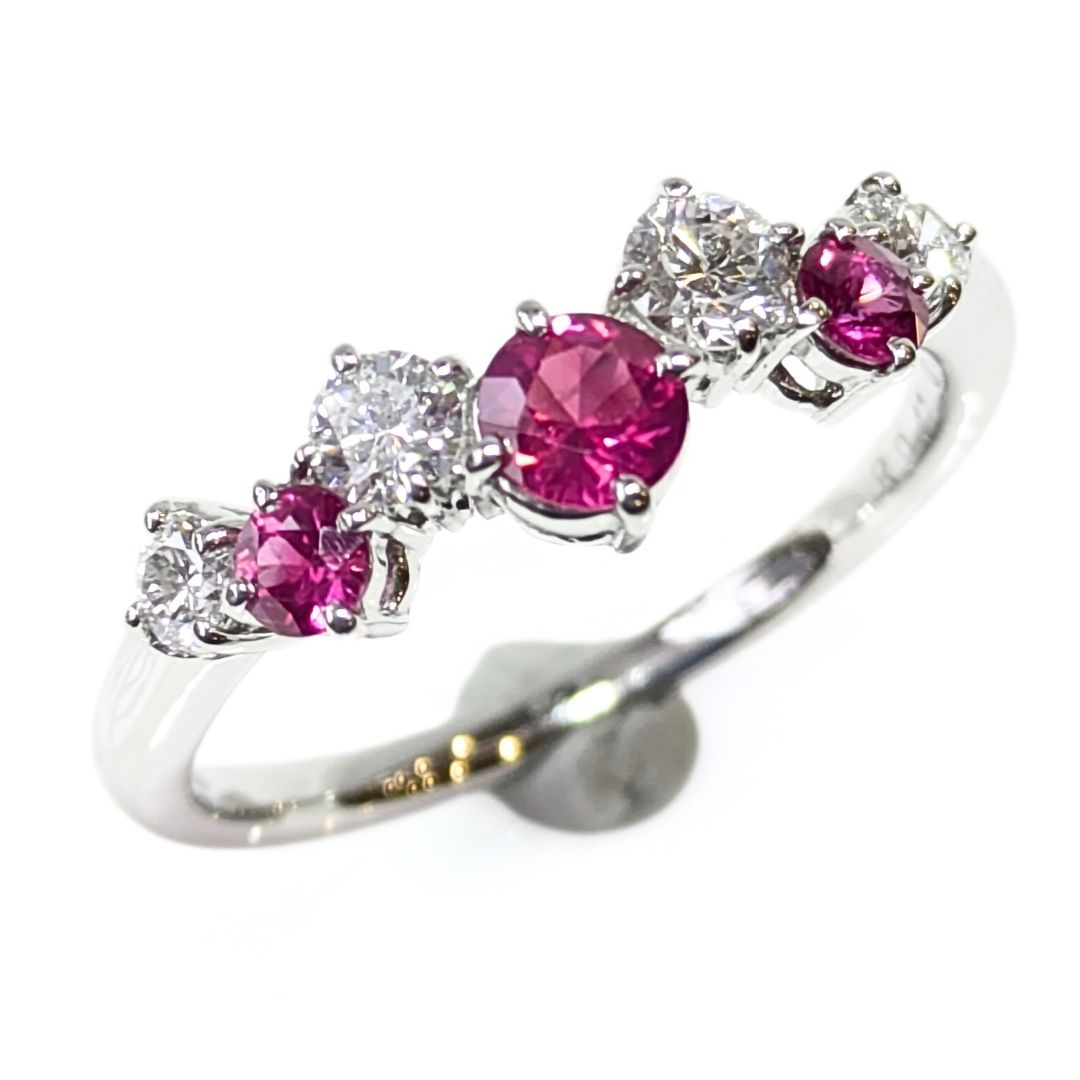 楽天市場】プラチナ ルビー ダイヤモンド リング 11号 天然石