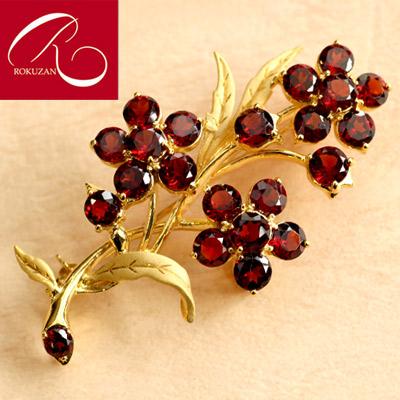 楽天市場】【碌山】 シルバー ガーネット ブローチ&ペンダントトップ