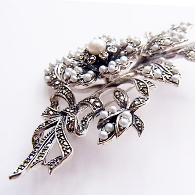 楽天市場】【碌山】 シルバー シードパール ブローチ ロクザン