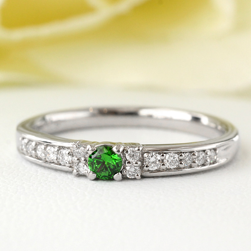 楽天市場】プラチナ デマントイドガーネット リング日本製 天然石