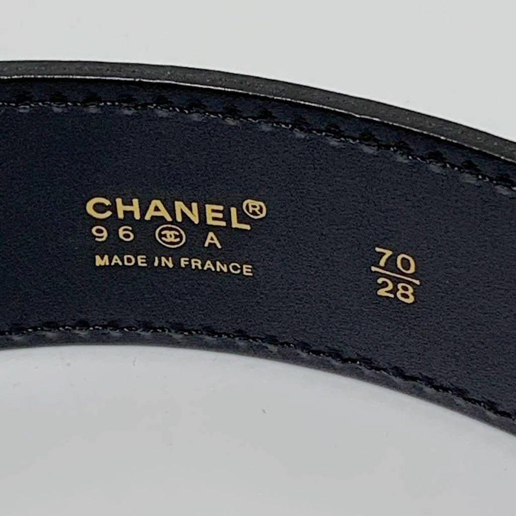 楽天市場】◇CHANEL シャネル ココマーク レザー ベルト 96/A GP BK