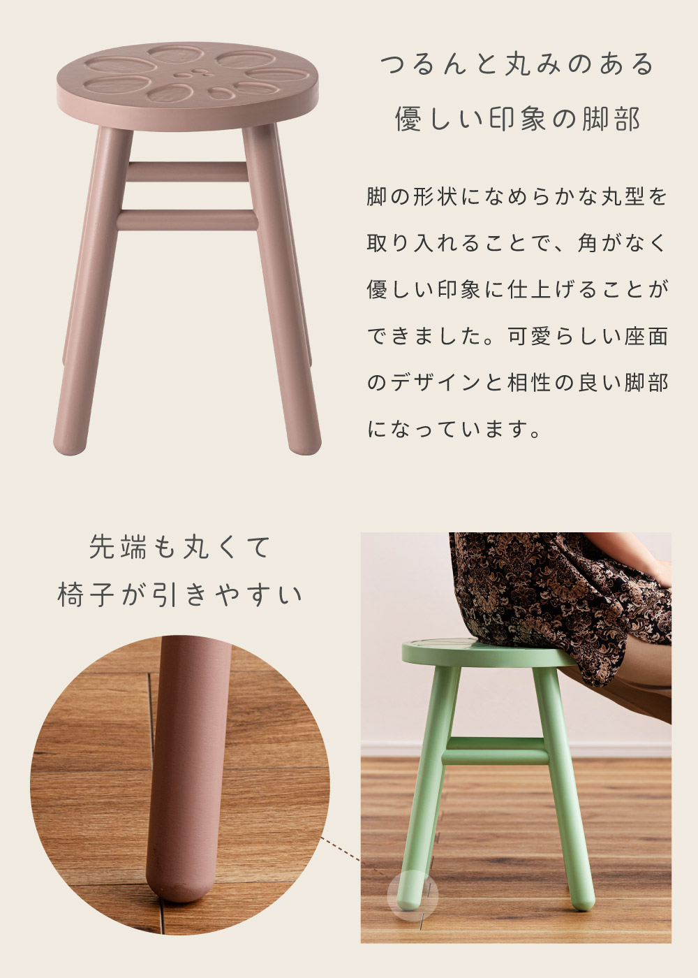 楽天市場】スツール チェア 椅子 ダイニングチェア 1脚 円形 ラウンド