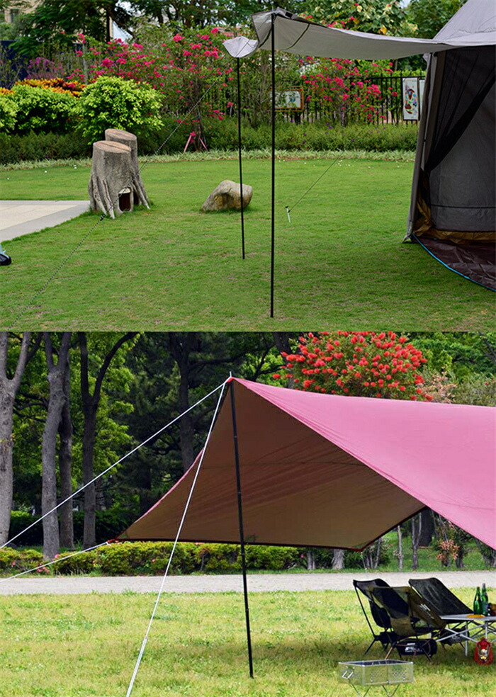 楽天市場】タープテント 3m 防水タープ 300cm 天幕 タープポール 2点