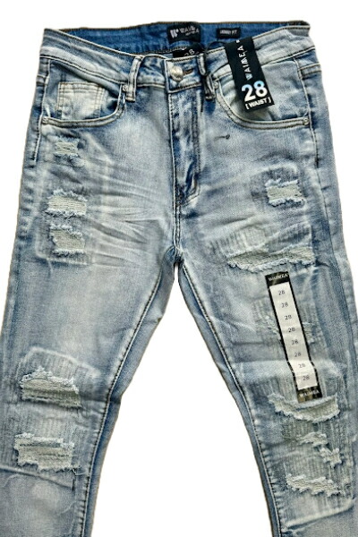 楽天市場】WAIMEA ダメージ加工ストレッチ入りスキニーデニムパンツ/28